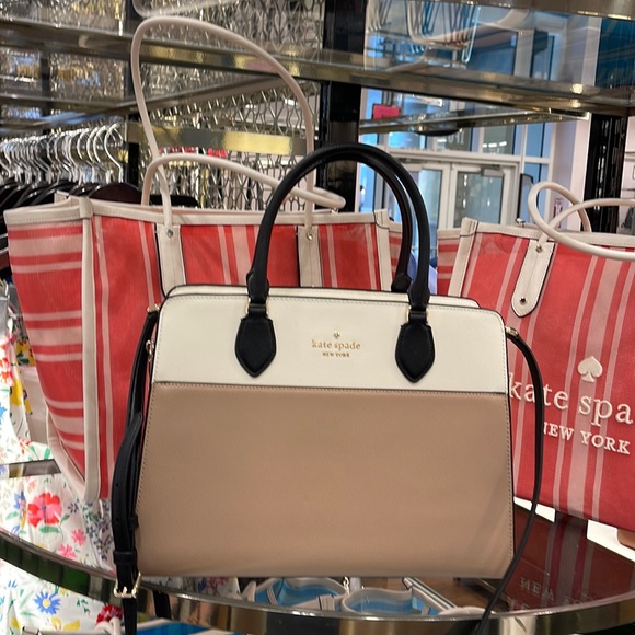 kate spade Handbags - Kate Spade Madison Colorblock Saffiano Leather Medium Satchel
Tstd Hazelnut
NWT